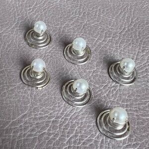 Faux Hair Pearls - Set of 6